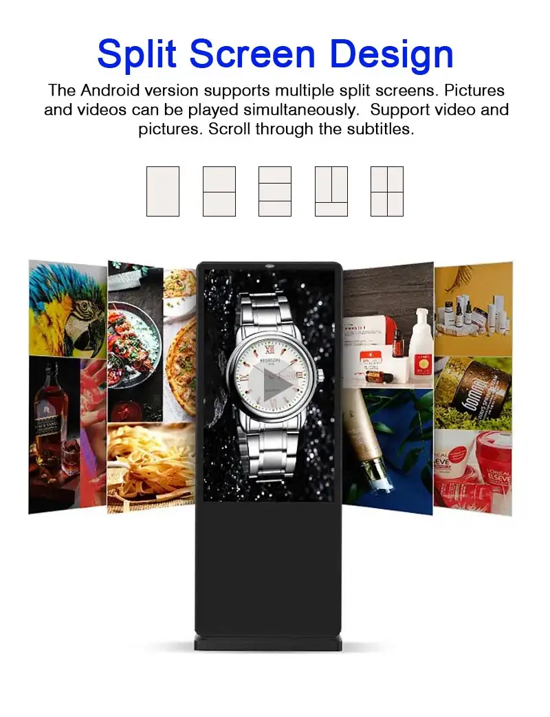 Meglio vendere chiosco intelligente verticale LCD Display pubblicitario Digital Signage Totem pavimento in piedi Touch Screen