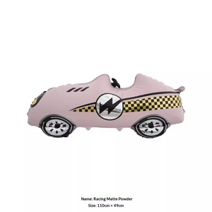 Palloncini <span class=keywords><strong>in</strong></span> pellicola di alluminio opaca effetto racing, ideali per feste di compleanno per bambini, allestimenti per il primo compleanno, e stand di mercato notturno - Product Image 3