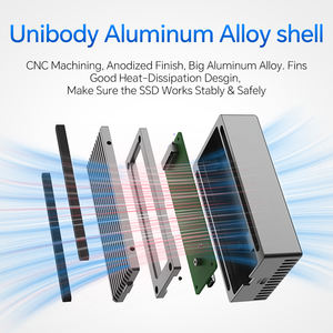 อะลูมิเนียมชนิด C USB 4.0 M.2 NVMe PCIe 40Gbps SSD Enclosure - Product Image 5