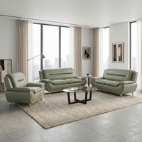Sofa Seksional Kulit PU Modern Desain Bagus Langsung dari Pabrik, Dapat Disesuaikan, untuk Ruang Tamu