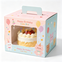 Boîte à gâteau personnalisée avec motifs d'animaux mignons, vente en gros, emballage cadeau portable en carton pour desserts de mariage, directement de l'usine