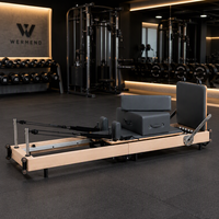 Machine de Pilates Reformer en Bois d'Érable Durable et Portable, 6 ressorts, 5 vitesses, Qualité Professionnelle pour Studio, Ensemble Complet, Certifiée CE, OEM, pour Salle de Sport