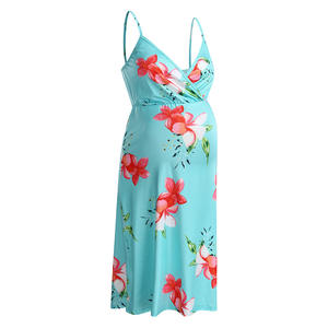 Mills Sisters 2021 nouveau Design <span class=keywords><strong>robe</strong></span> de maternité avec fleur <span class=keywords><strong>femme</strong></span> <span class=keywords><strong>enceinte</strong></span> tenue décontractée <span class=keywords><strong>mi</strong></span>-<span class=keywords><strong>longue</strong></span> fronde fleur <span class=keywords><strong>robe</strong></span> - Product Image 5