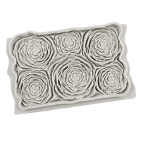 XGY-195 silicone dentelle moule rose forme silicone chocolat moule gâteau décoration bonbons bougie savon moule réutilisé silicone résine