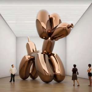 Escultura de resina de <span class=keywords><strong>perro</strong></span> globo dorado-Pieza de Arte de estilo Jeff <span class=keywords><strong>Koons</strong></span> a gran escala para interiores de lujo - Product Image 2