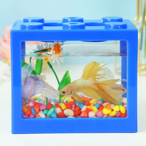 Aquário de Plástico Ecológico de Alta Qualidade em Formato Quadrado |   Aquário para Peixe <span class=keywords><strong>Betta</strong></span> |   Acessórios para Aquários - Product Image 1