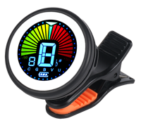 Accordeur de guitare rechargeable à écran couleur LCD Clip-On pour guitare basse ukulélé violon; Pièces et accessoires d'instruments à cordes