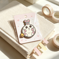 Broche en métal personnalisée en forme de lapin de dessin animé, accessoire de mode pour sac, épingles de revers en émail, artisanat métallique
