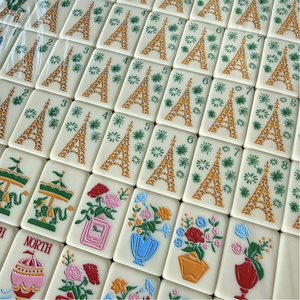 <span class=keywords><strong>LA</strong></span> VIE EN Paris Mahjong Acrílico con Temática Dramática, 160 Piezas de Fichas Americanas Talladas - Product Image 5