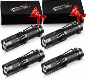 LETMY ไฟฉาย LED แบบยุทธวิธีซุปเปอร์ไบรท์ มินิ ซูมได้ 3 โหมดกันน้ำอลูมิเนียมคลิปหนีบเข็มขัดที่ดีที่สุด EDC ของขวัญเดินป่าตั้งแคมป์ - Product Image 1