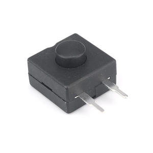 Nylon PA66 cuivre laiton interrupteur d'alimentation 2pin pied droit 12*12mm trou traversant interrupteur à bouton-poussoir à Angle droit - Product Image 1