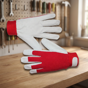 Gants de cricket en cuir Cabretta rouge et blanc pour femmes, équipement de protection pour les fans de golf, taille XS - Product Image 4