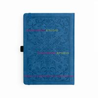 Carnet de notes en cuir PU gaufré avec logo personnalisé, couverture rigide, feuille d'argent, format A4, A5, A6, B5, agenda personnalisable