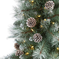 6 FT 180 CM Haute Qualité Premium PVC Pin Aiguille Mixte Prelit Arbre De Noël Artificiel