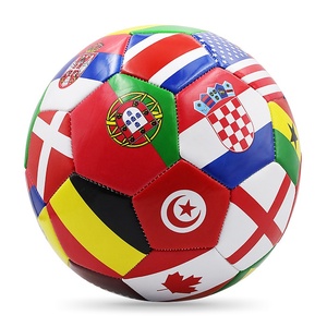 Pallone da Calcio N.45 in PVC Rinforzato per Allenamento Giovani e Adulti con Design delle Bandiere Nazionali per Insegnamento e Pratica - Product Image 5