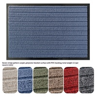 Grenzüberschreitender Großhandel Maßgefertigte Eingangstürmatte Verschleißfest für Sieben-Streifen-Design Moderne Einfarbige Teppichmatte aus Polyester