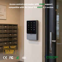 Lettore di schede con tastiera touch OSDP 2.2 RS485 IP65 con uscita Wiegand a canale sicuro per sistemi di controllo accessi in edifici governativi