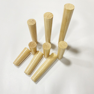 Rubberwood Furniture <b>Legs</b> Conical Wood <b>Sofa</b> Table Stool Feet 8 To 70 Mm Easy Installation Chinese Style - Product Image 3