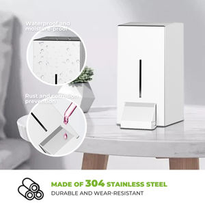 FANDA เครื่องจ่ายสบู่เหลวแบบติดผนังที่ทันสมัยและเป็นมิตรกับสิ่งแวดล้อม ความจุ 1000 มล. โครงสร้างสแตนเลส - Product Image 5