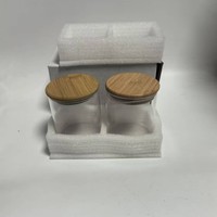 Bocaux de conservation alimentaire en verre au design moderne avec couvercles en bambou pour épices et aliments secs – Préservation de la fraîcheur
