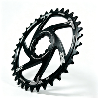 Manivelle de vélo en aluminium usinée CNC à montage direct 30T/32T/34T/36T/38T/40T Décalage 1mm/6mm pour vélos de route