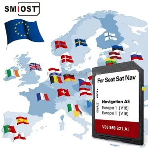 SMIOST 32GB GPS Memorial CID GPS navigazione per auto intercambiabile per Seat Toledo AS V18 Europe