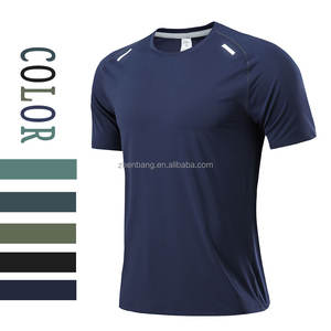 Vente en gros 2026 – T-shirts de sport personnalisés pour hommes avec logo réfléchissant, en polyester, pour la course, la gym et le fitness - Product Image 1