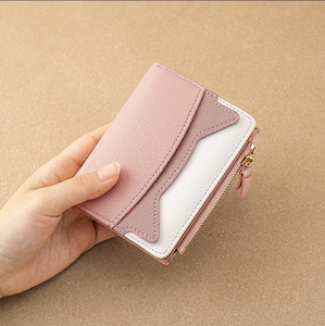 New Design Custom Logo PU Leather Card Holder Coin Purse Slim Luxury <b>Ladies</b> Purse <b>Wallet</b> Cardholder Clip for Women - Product Image 2