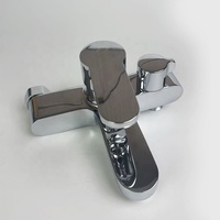 Robinet de douche en laiton chromé à levier unique, double fonction, pour salle de bain, vente en gros d'usine, ensembles bain-douche