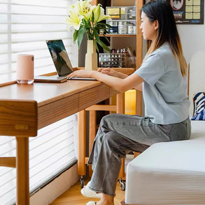 Mesa de Noche de Madera Maciza Rectangular, Escritorio Móvil para el Lado de la Cama o para los Pies, Escritorio para Computadora de Uso Doméstico - Product Image 4