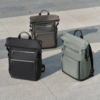 Sac à dos pour ordinateur portable 15,6 pouces avec logo personnalisé, antivol, écologique, durable, imperméable, multi-poches, décontracté pour les voyages, l'école et les trajets quotidiens