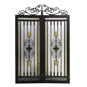 Porte d'entrée de maison en fer forgé, grille design de barrière de jardin, luxueux, pour maison et appartement, livraison gratuite