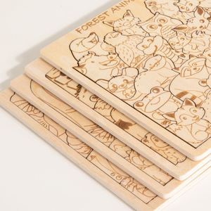 Cadeau unique, divertissement familial, décoration de bureau à domicile, puzzles en bois découpés avec précision en forme d'animaux pour enfants et adultes - Product Image 3