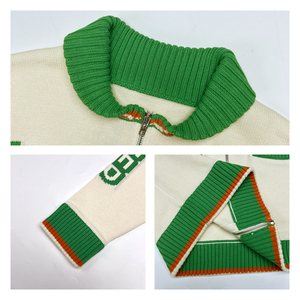 Biểu Tượng Tùy Chỉnh Người Đàn Ông Áo Len Intarsia Jumper Cotton Zip up Dệt Kim Mô Hình Giản Dị Áo Khoác Mùa Đông Áo Khoác Dệt Kim Cardigan Áo Len Người Đàn Ông - Product Image 6