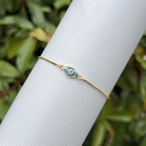 Pulsera de ojo de demonio de concha clásica y elegante, de moda y de gama alta, <span class=keywords><strong>cobre</strong></span> <span class=keywords><strong>chapado</strong></span> <span class=keywords><strong>en</strong></span> <span class=keywords><strong>oro</strong></span> de 18 quilates, versátil para uso diario - Product Image 5