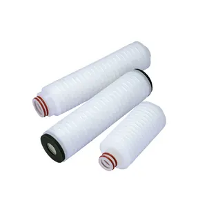 Professional 0.04 Micron Pleated Membrane Filter Cartridge Industrial PVDF Pleated Oil Element Filter Cartridge