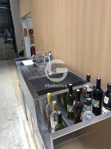 Barra de bar comercial de acero inoxidable para cócteles y ensaladas con equipo, estación de bar para cócteles duradera - Product Image 5