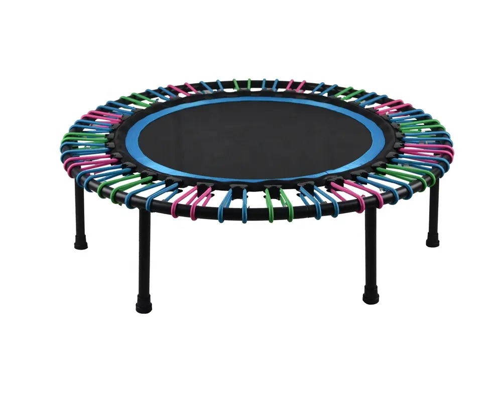 Mini Trampoline 40inch Fitness Rebounder for Adults Indoor Workout bungee rope suspension quiet soft jumping
