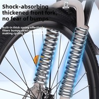Vélo de montagne pour hommes adultes, modèle à freins à disque doubles, 21-24 vitesses, cadre en acier à haute teneur en carbone, absorption des chocs, tout-terrain, pour adolescents