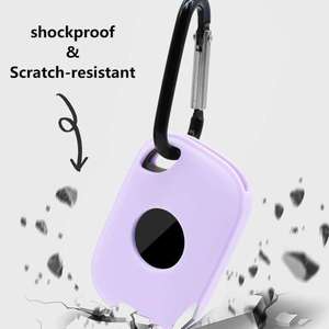 Silicone trường hợp cho gạch <span class=keywords><strong>Pro</strong></span> (2024) <span class=keywords><strong>Tracker</strong></span>, mềm mại linh hoạt chống xước bảo vệ bìa với Carabiner cho GPS <span class=keywords><strong>Tracker</strong></span> - Product Image 1