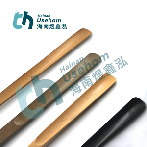 磁気シューホーンロングハンドル木制靴ホーン靴リフターロゴ付き - Product Image 2