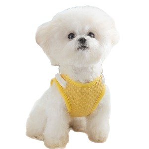 Yellow <b>Goose</b> Suspender Puppy Vest Summer Breathable Pet Clothes For Bichon Frise <b>Teddy</b> Dog - Product Image 5