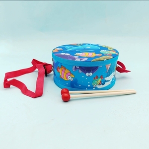 Wholesale Cartoon Print Hand <b>Drum</b> Double SideWith Adjustable Strap And Wood Mallets <b>For</b> Kids Playing - Product Image 2