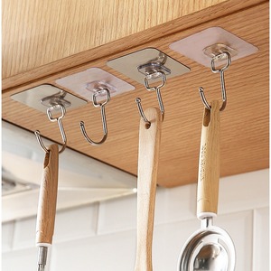 Nahe <b>Adhesive</b> Wall <b>Hook</b> Metal <b>Hook</b> Removable Kitchen Bathroom <b>Hook</b> No Drilling Required - Product Image 3