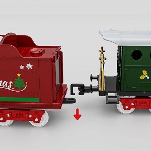 Festival Party à piles vapeur fumée fente chemin de fer Rail <span class=keywords><strong>voiture</strong></span> Trace piste jouet Train de Noël avec lumière et musique - Product Image 2