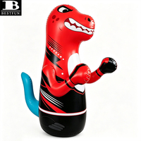 Sac de frappe gonflable pour enfants, motif rayures de course, jouet d'éveil autoportant pour tout-petits, cible dinosaure