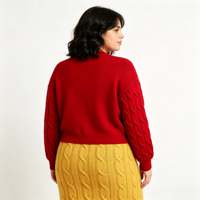 Ensemble coordonné en maille bicolore OEM pour femmes rondes : Cardigan court et jupe crayon assortie
