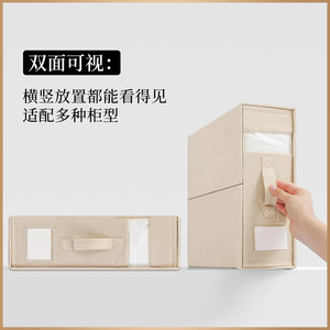 Fabric Bedding Storage <b>Box</b> Set Rectangle Gray White Beige Black Solid Color Clothing Organizer Wardrobe Duvet Cover <b>Blanket</b> - Product Image 4