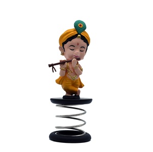 Dhyaan Bansidhar, Figura de Krishna en Tono de Piel, de Plástico, para el Tablero del Automóvil y el Templo del Hogar, Flauta Decorativa Kanha, Adorno Funspring - Product Image 1