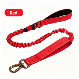 Reflective Two Handle Training <b>Dog</b> <b>Leash</b> for Medium Large <b>Dogs</b> with Car Seat Buckle Tactical Collar Set - Product Image 1
